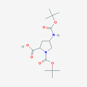 molecular formula C15H26N2O6 B13389902 (4S)-4-(Boc-amino)-1-Boc-L-proline 
