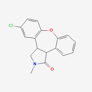 molecular formula C17H14ClNO2 B13389970 9-chloro-4-methyl-13-oxa-4-azatetracyclo[12.4.0.02,6.07,12]octadeca-1(18),7(12),8,10,14,16-hexaen-3-one CAS No. 934996-80-2