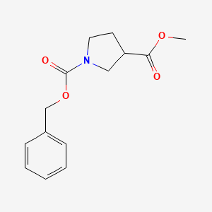 molecular formula C14H17NO4 B1339007 1-Benzyl 3-methyl pyrrolidine-1,3-dicarboxylate CAS No. 188847-00-9