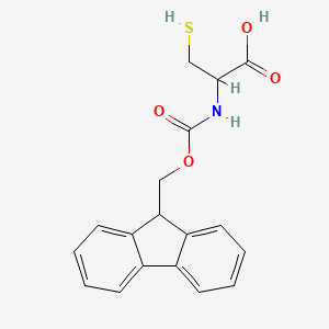 molecular formula C18H17NO4S B1339008 2-({[(9H-FLUOREN-9-YL)METHOXY]CARBONYL}AMINO)-3-SULFANYLPROPANOIC ACID 
