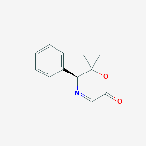 molecular formula C12H13NO2 B1339022 (5S)-5,6-Dihydro-6,6-dimethyl-5-phenyl-2H-1,4-oxazin-2-one CAS No. 723262-95-1