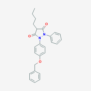 molecular formula C26H26N2O3 B133904 4-Butyl-2-phenyl-1-[4-(phenylmethoxy)phenyl]pyrazolidine-3,5-dione CAS No. 31603-00-6