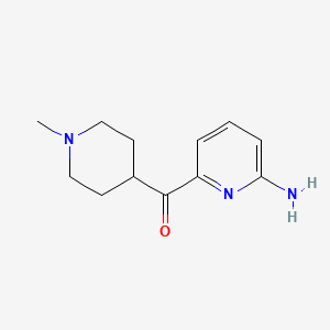 molecular formula C12H17N3O B1339045 (6-Aminopyridin-2-yl)(1-methylpiperidin-4-yl)methanone CAS No. 613678-03-8