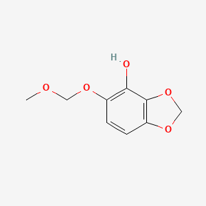 molecular formula C9H10O5 B1339055 1,3-Benzodioxol-4-ol, 5-(methoxymethoxy)- CAS No. 244126-41-8