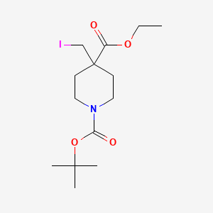 molecular formula C14H24INO4 B1339059 1-tert-Butyl 4-ethyl 4-(iodomethyl)piperidine-1,4-dicarboxylate CAS No. 213013-98-0
