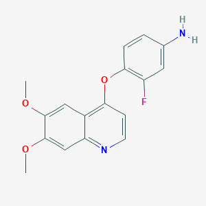 4-((6,7-Dimethoxyquinolin-4-yl)oxy)-3-fluorobenzenamine