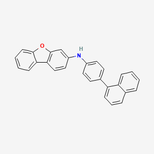 molecular formula C28H19NO B13390769 N-(4-(naphthalen-1-yl)phenyl)dibenzo[b,d]furan-3-amine 