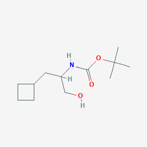 molecular formula C12H23NO3 B1339091 叔丁基[2-环丁基-1-(羟甲基)乙基]氨基甲酸酯 CAS No. 816429-99-9
