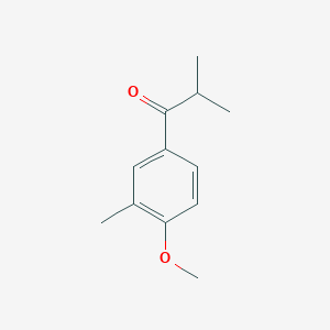 molecular formula C12H16O2 B1339096 1-(4-Methoxy-3-methylphenyl)-2-methylpropan-1-one CAS No. 2954-63-4