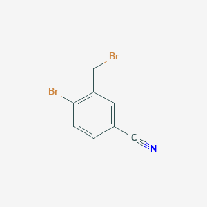 molecular formula C8H5Br2N B1339099 4-Bromo-3-(bromomethyl)benzonitrile CAS No. 190197-86-5