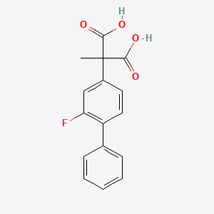 molecular formula C16H13FO4 B1339100 2-(2-Fluorobiphenyl-4-yl)-2,3-dimethylbutanedioic acid CAS No. 42771-82-4