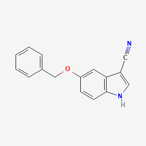 molecular formula C16H12N2O B1339114 5-(benzyloxy)-1H-indole-3-carbonitrile CAS No. 194490-25-0