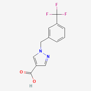 molecular formula C12H9F3N2O2 B1339115 1-(3-(三氟甲基)苄基)-1H-吡唑-4-羧酸 CAS No. 752222-88-1