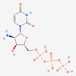 molecular formula C9H16N3O14P3 B1339125 ({[({[(2R,3S,4R,5R)-4-amino-5-(2,4-dioxo-1,2,3,4-tetrahydropyrimidin-1-yl)-3-hydroxyoxolan-2-yl]methoxy}(hydroxy)phosphoryl)oxy](hydroxy)phosphoryl}oxy)phosphonic acid 
