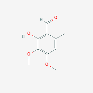 molecular formula C10H12O4 B1339138 2-Hydroxy-3,4-dimethoxy-6-methylbenzaldehyde CAS No. 22383-86-4