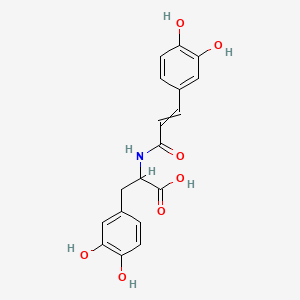 molecular formula C18H17NO7 B13391409 3-(3,4-Dihydroxyphenyl)-2-[3-(3,4-dihydroxyphenyl)prop-2-enoylamino]propanoic acid 