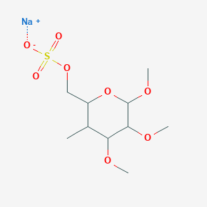 molecular formula C10H19NaO8S B13391451 Sodium;(4,5,6-trimethoxy-3-methyloxan-2-yl)methyl sulfate 