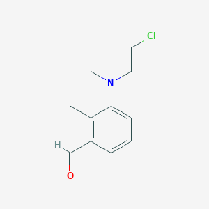 molecular formula C12H16ClNO B13391460 o-Methyl-(n-ethyl-n-chloroethylamino)benzaldehyde 