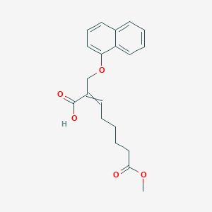 molecular formula C20H22O5 B13391471 8-Methoxy-2-(naphthalen-1-yloxymethyl)-8-oxooct-2-enoic acid 