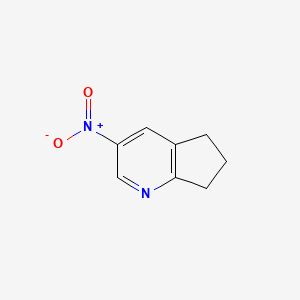 molecular formula C8H8N2O2 B1339150 3-Nitro-6,7-dihydro-5H-cyclopenta[B]pyridine CAS No. 84531-36-2