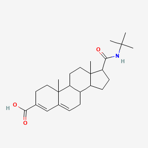molecular formula C25H37NO3 B13391506 17-(tert-Butylcarbamoyl)androsta-3,5-diene-3-carboxylic acid 