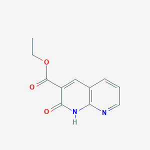 molecular formula C11H10N2O3 B1339154 Ethyl 2-oxo-1,2-dihydro-1,8-naphthyridine-3-carboxylate CAS No. 5174-90-3