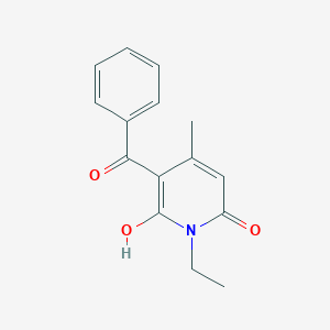 molecular formula C15H15NO3 B13391541 1-Ethyl-1,2-dihydro-6-hydroxy-4-methyl-2-oxo-3-benzoylpyridine 