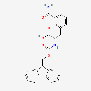 molecular formula C25H22N2O5 B13391543 (2R)-3-(3-carbamoylphenyl)-2-({[(9H-fluoren-9-yl)methoxy]carbonyl}amino)propanoic acid 