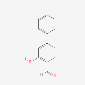 molecular formula C13H10O2 B1339159 2-Hydroxy-4-phenylbenzaldehyde CAS No. 35664-67-6