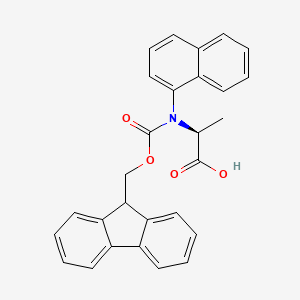 molecular formula C28H23NO4 B13391593 N-(((9H-fluoren-9-yl)methoxy)carbonyl)-N-(naphthalen-1-yl)-L-alanine;N-Fmoc-3-(1-naphthyl)-L-alanine 