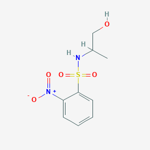 molecular formula C9H12N2O5S B13391641 N-(1-hydroxypropan-2-yl)-2-nitrobenzenesulfonamide 