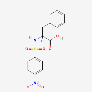 molecular formula C15H14N2O6S B13391645 2-[(4-Nitrophenyl)sulfonylamino]-3-phenylpropanoic acid 