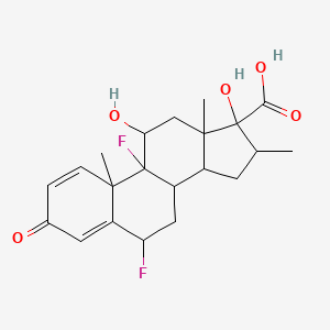 molecular formula C21H26F2O5 B13391666 Fluticasone 17beta-Carboxylic Acid CAS No. 1174462-25-9