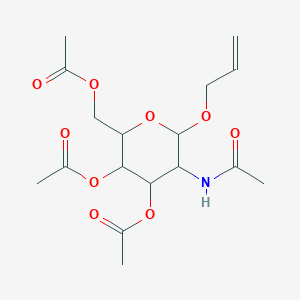 molecular formula C17H25NO9 B13391695 Acetic acid (5-acetamido-3,4-diacetyloxy-6-prop-2-enoxy-2-oxanyl)methyl ester 