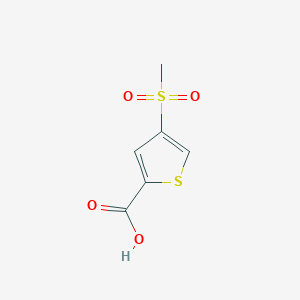 molecular formula C6H6O4S2 B1339171 2-Thiophenecarboxylic acid, 4-(methylsulfonyl)- CAS No. 100704-38-9
