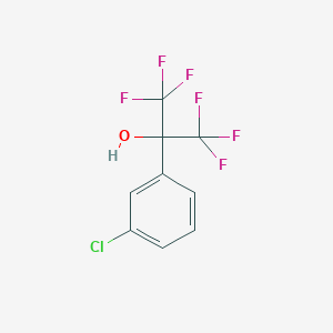 molecular formula C9H5ClF6O B13391713 2-(3-Chlorophenyl)-1,1,1,3,3,3-hexafluoro-2-propanol 