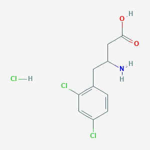 molecular formula C10H12Cl3NO2 B13391767 3-Amino-4-(2,4-dichlorophenyl)butanoic acid hydrochloride 
