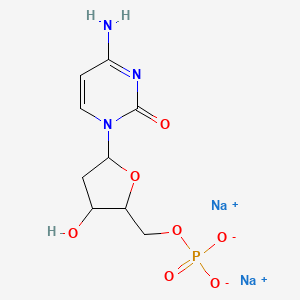 molecular formula C9H12N3Na2O7P B13391818 Disodium;[5-(4-amino-2-oxopyrimidin-1-yl)-3-hydroxyoxolan-2-yl]methyl phosphate 