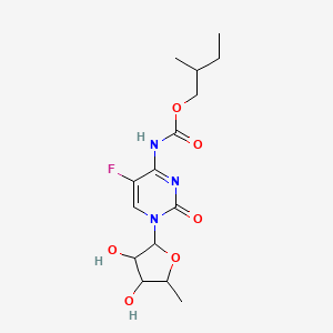 molecular formula C15H22FN3O6 B13391819 2-methylbutyl N-[1-(3,4-dihydroxy-5-methyloxolan-2-yl)-5-fluoro-2-oxopyrimidin-4-yl]carbamate 