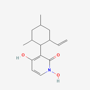 molecular formula C15H21NO3 B13391831 3-[(1R,2S,4R,6S)-2-Ethenyl-4,6-dimethylcyclohexyl]-1,4-dihydroxypyridin-2-one 