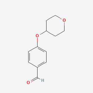 molecular formula C12H14O3 B1339185 4-(Tetrahydro-2H-pyran-4-yloxy)benzaldehyde CAS No. 215460-40-5