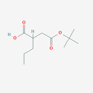 molecular formula C11H20O4 B13391885 2-(2-(tert-Butoxy)-2-oxoethyl)pentanoic acid 