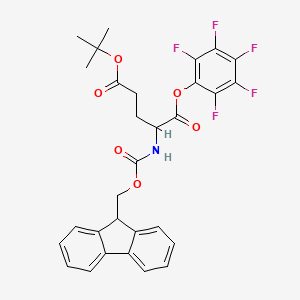 molecular formula C30H26F5NO6 B13391891 (R)-5-tert-butyl 1-perfluorophenyl 2-(((9H-fluoren-9-yl)methoxy)carbonylamino)pentanedioate 