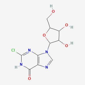 molecular formula C10H11ClN4O5 B13391922 (2R,3R,4S,5R)-2-(2-chloro-6-hydroxy-9H-purin-9-yl)-5-(hydroxymethyl)oxolane-3,4-diol 