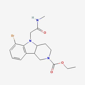 molecular formula C17H22BrN3O3 B13391928 Ethyl (4aS,9bR)-6-Bromo-5-[2-(methylamino)-2-oxoethyl]-3,4,4a,5-tetrahydro-1H-pyrido[4,3-b]indole-2(9bH)-carboxylate 
