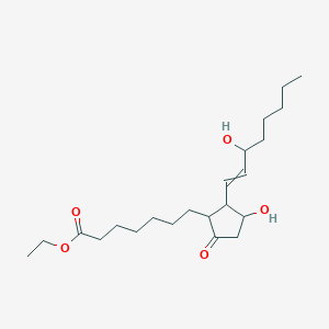 molecular formula C22H38O5 B13392005 Ethyl 7-[3-hydroxy-2-(3-hydroxyoct-1-enyl)-5-oxocyclopentyl]heptanoate 