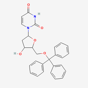 molecular formula C28H26N2O5 B13392026 1-[4-Hydroxy-5-(trityloxymethyl)oxolan-2-yl]pyrimidine-2,4-dione CAS No. 84472-83-3