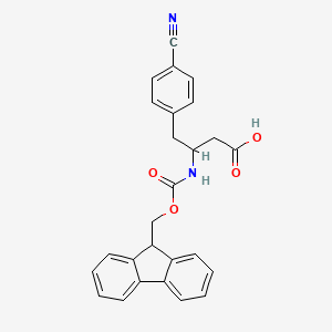 molecular formula C26H22N2O4 B13392069 Fmoc-beta-hophe(4-cn)-oh 