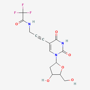 molecular formula C14H14F3N3O6 B13392149 Uridine, 2'-deoxy-5-[3-[(trifluoroacetyl)amino]-1-propynyl]- 