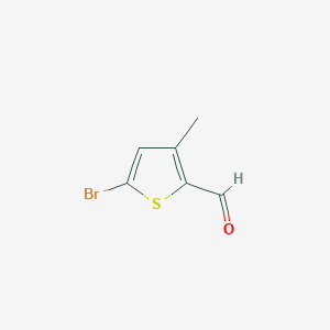 molecular formula C6H5BrOS B1339219 5-Bromo-3-methylthiophene-2-carbaldehyde CAS No. 38239-46-2